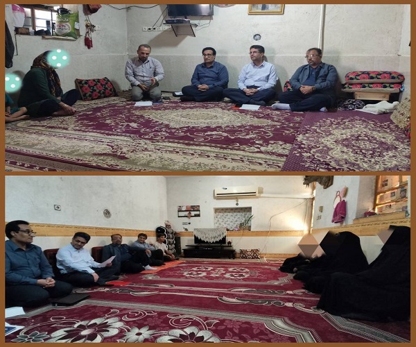 دیدار مدیرکل کمیته امداد استان بوشهر با خانواده های تحت حمایت در بخش بوشکان